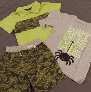 Kids Green and Gray Matching Set